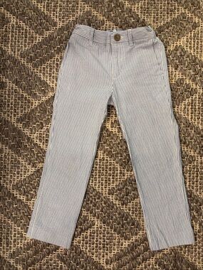 Kids Blue and White Pinstripe Dress Pants